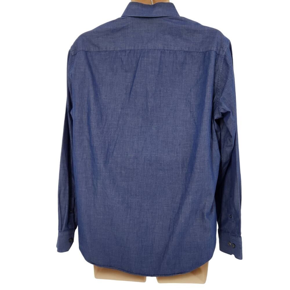 Apt. 9 Slim Fit Dress Shirt Men's Size Large Blue Long Sleeves - Picture 3 of 8